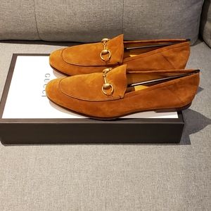 Mens suede GUCCI BRIXTON LOAFERS